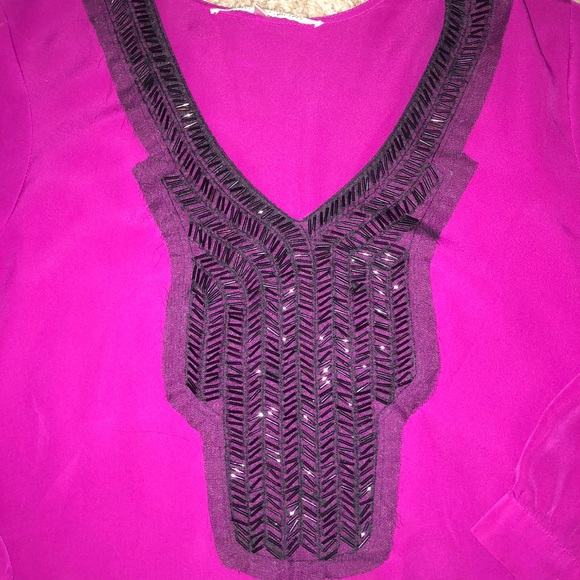 Fuchsia/purple blouse with sequins - Picture 2 of 2
